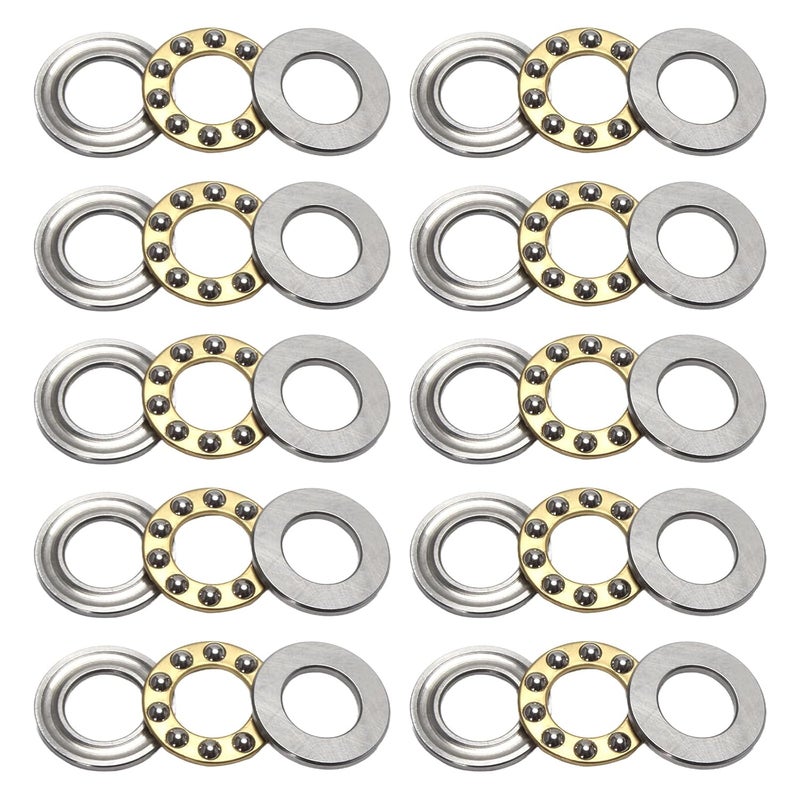 STYUI (10Pcs) F10-18M Miniature Thrust Ball Bearings 10mm x 18mm x 5.5mm Miniature Plane Thrust Bearings Chrome Steel One Way - Image 1